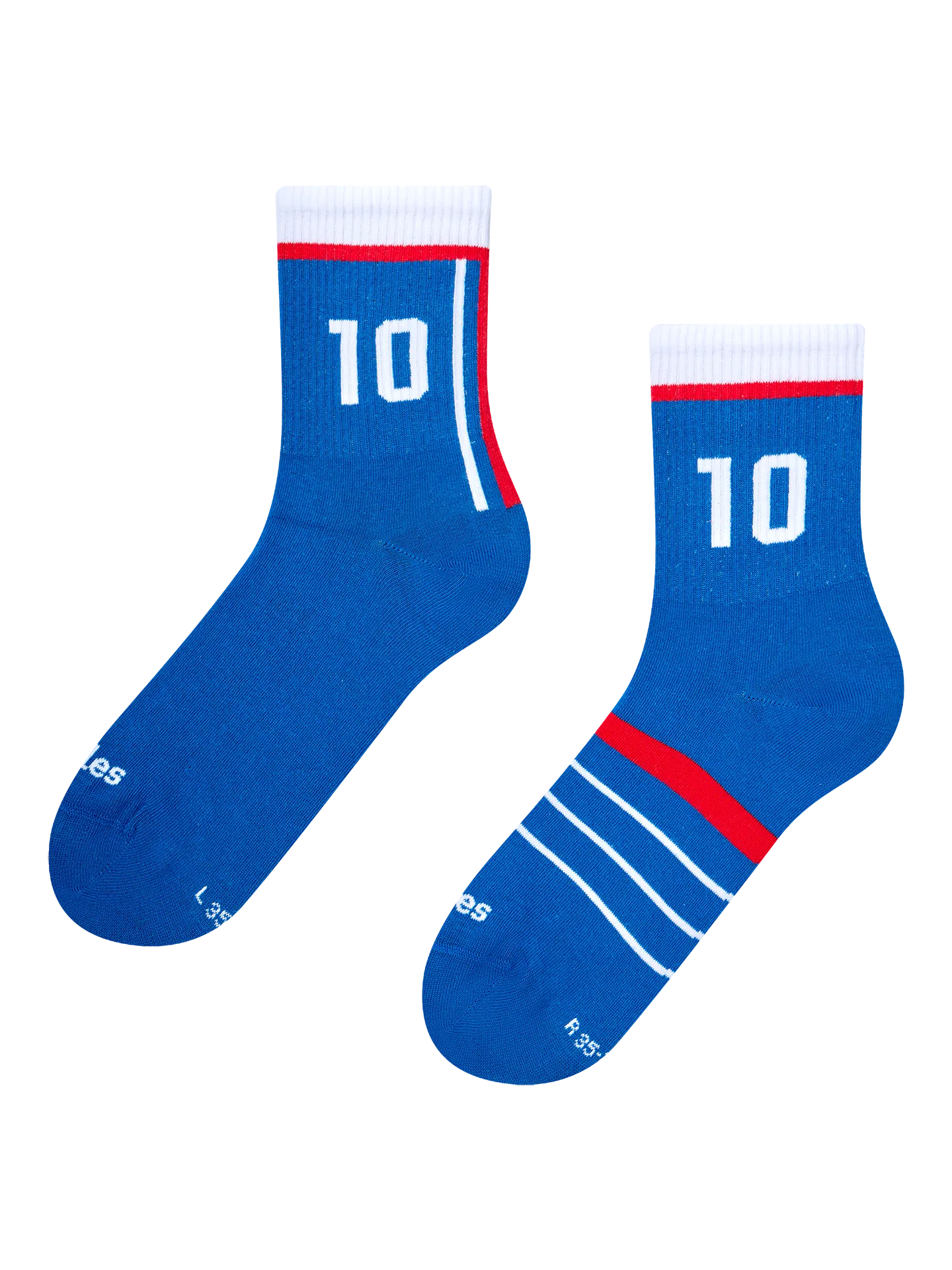 Gerippte Mid-Calf-Socken Französische Fußballlegende