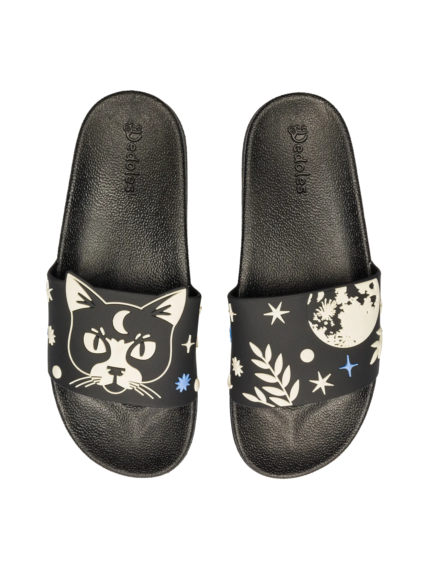 Lustige Pantoletten Katze und Mond
