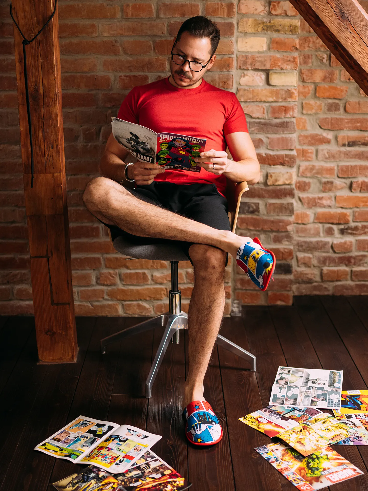 Lustige Hausschuhe Bunte Comics - Image 6
