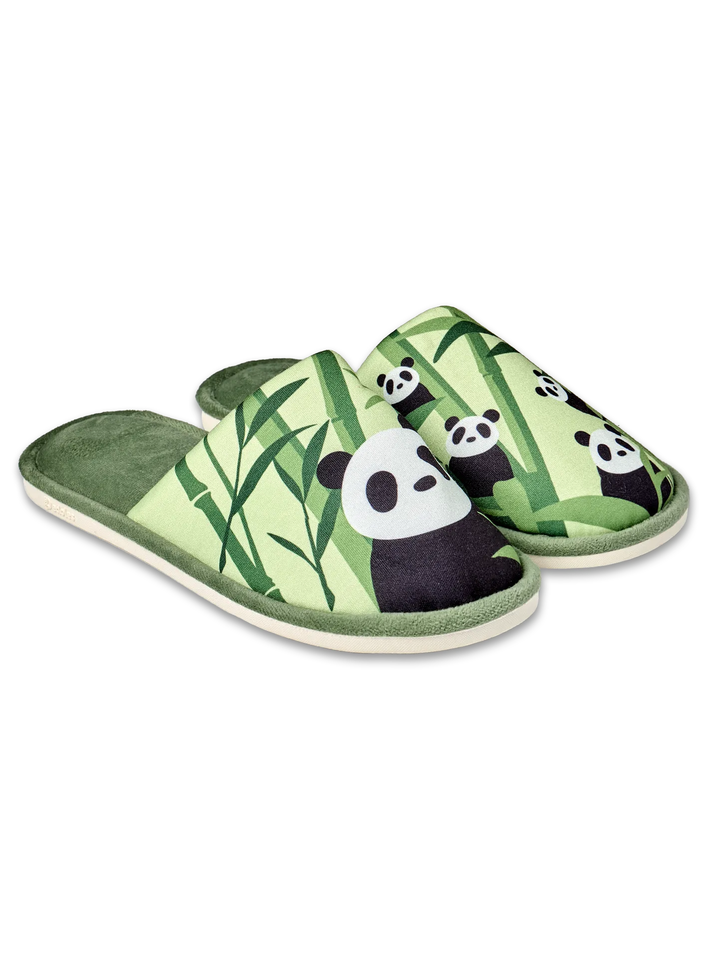 Lustige Hausschuhe Pandas und Bambus - Image 4