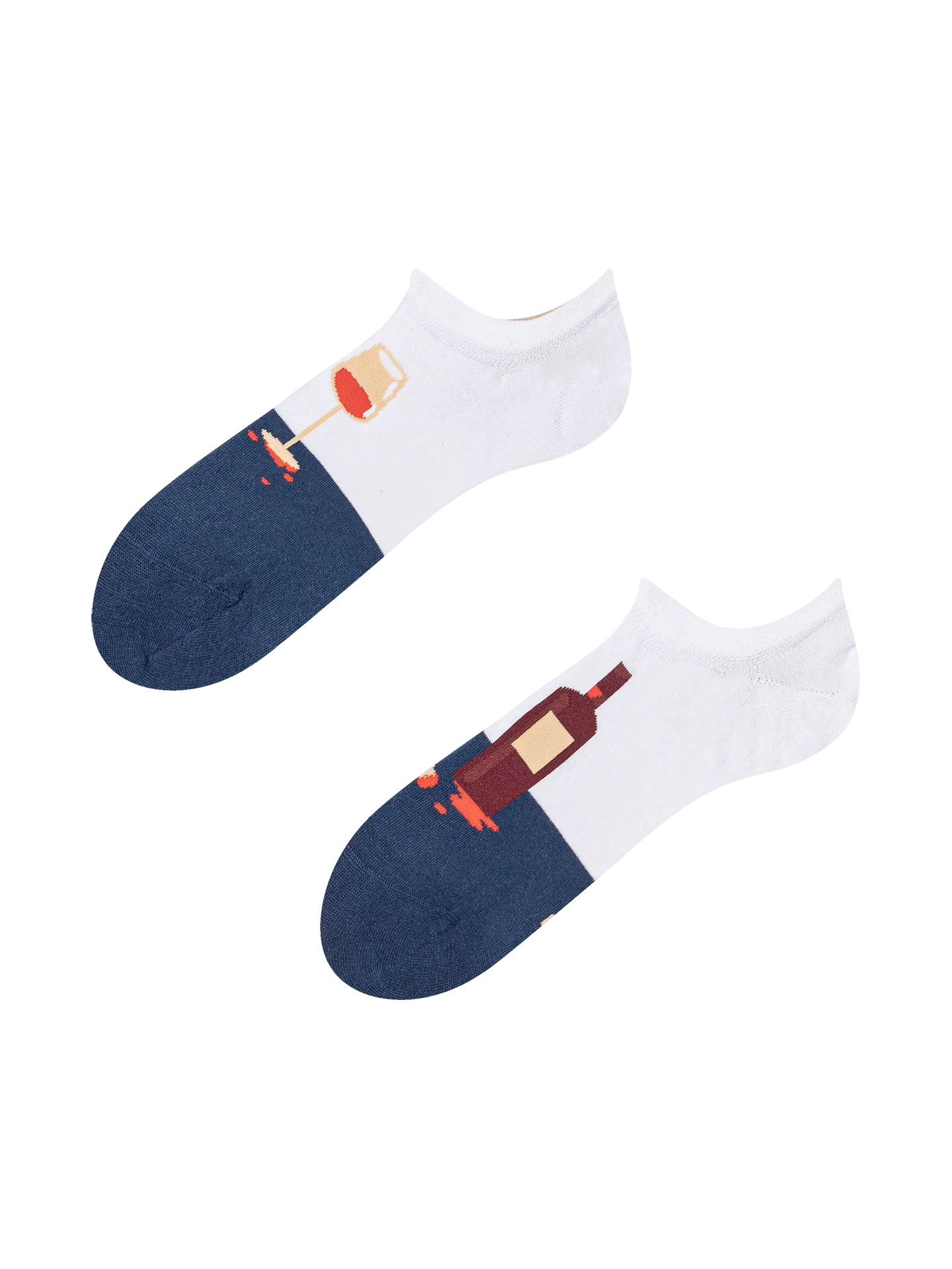 Lustige Sneakersocken Flasche Wein