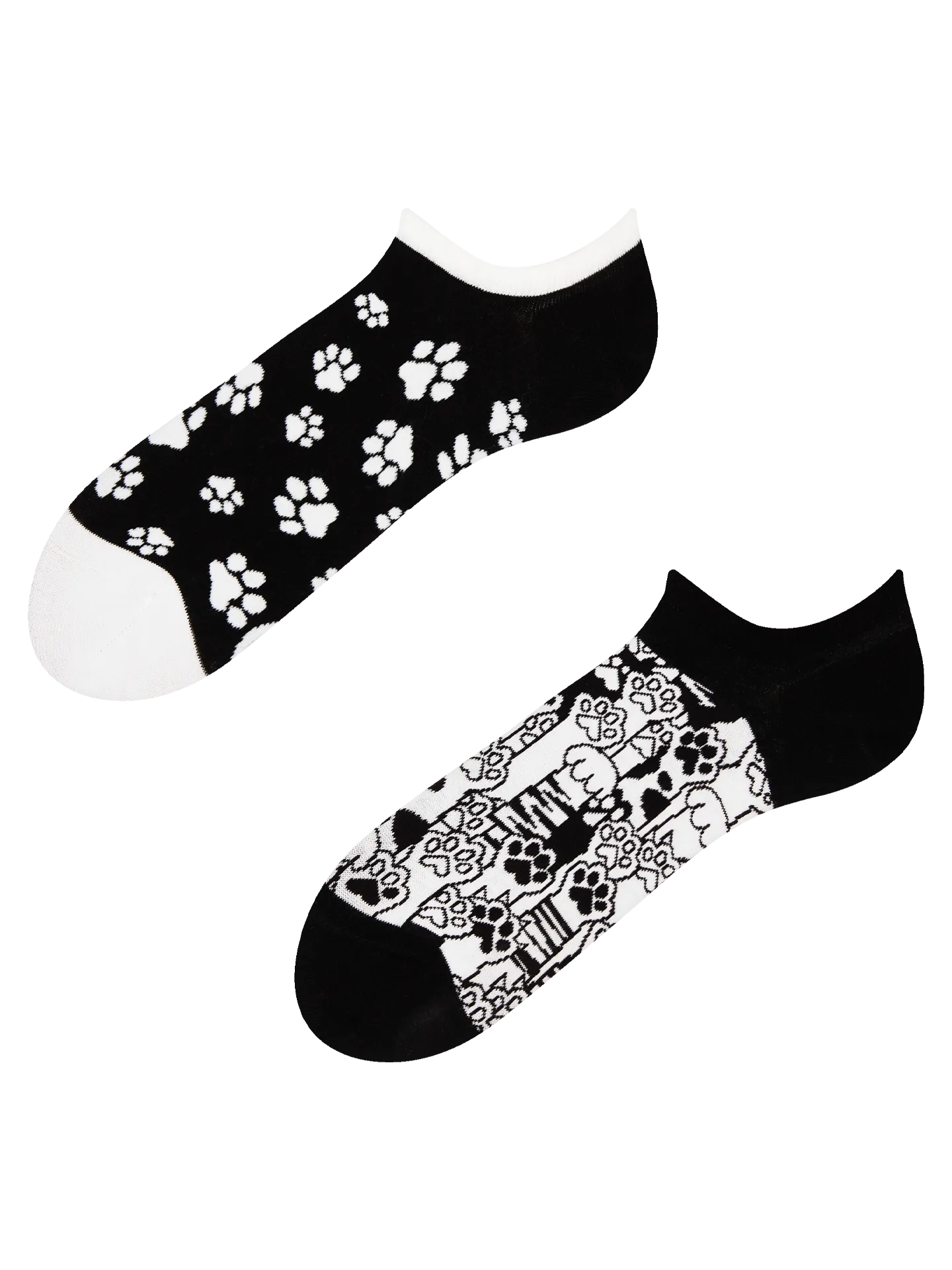Lustige Sneakersocken Katzenpfoten