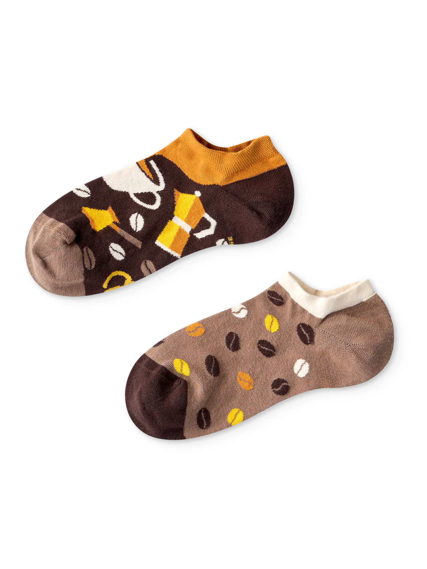 Lustige Sneakersocken Kaffeebohnen