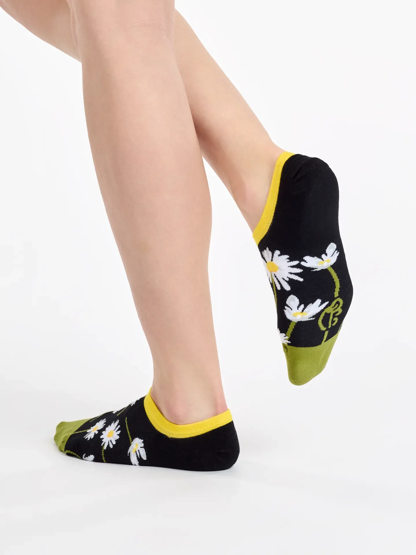 Lustige Sneakersocken Gänseblümchen in der Nacht - Image 3