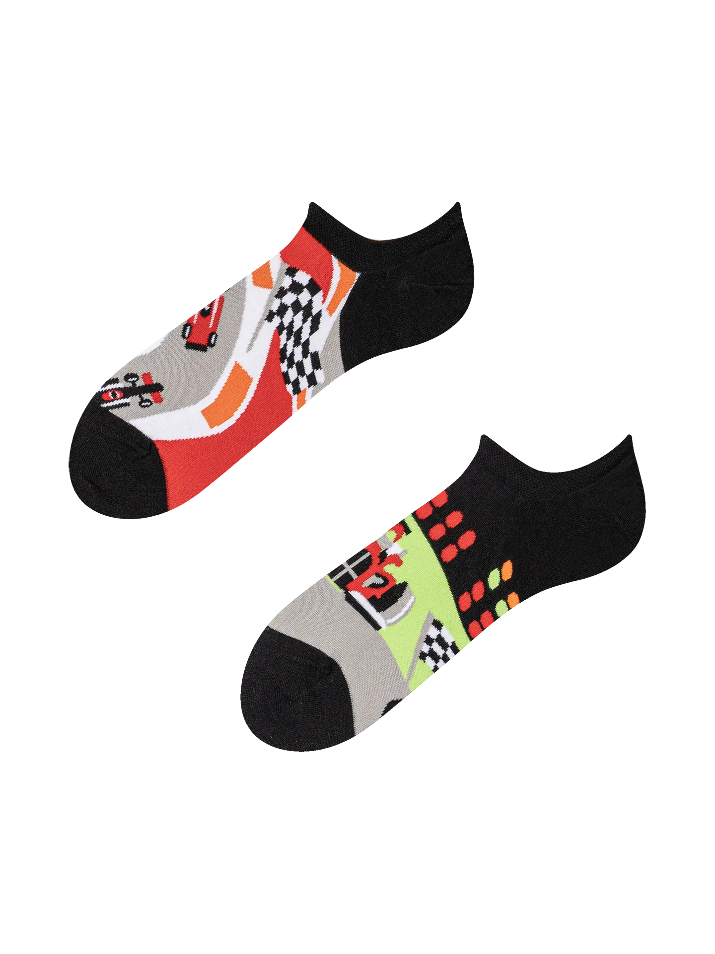 Lustige Sneakersocken Formel-Rennen