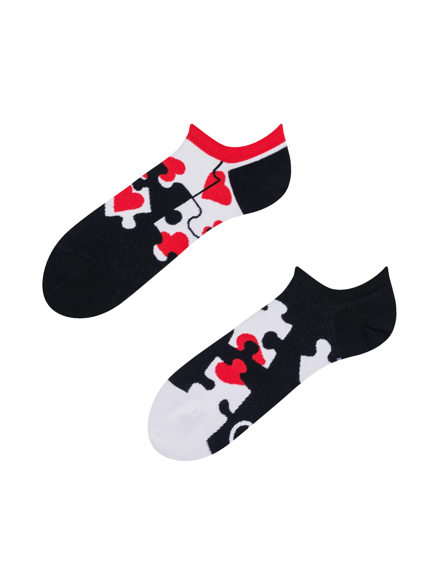 Lustige Sneakersocken Herz-Puzzle