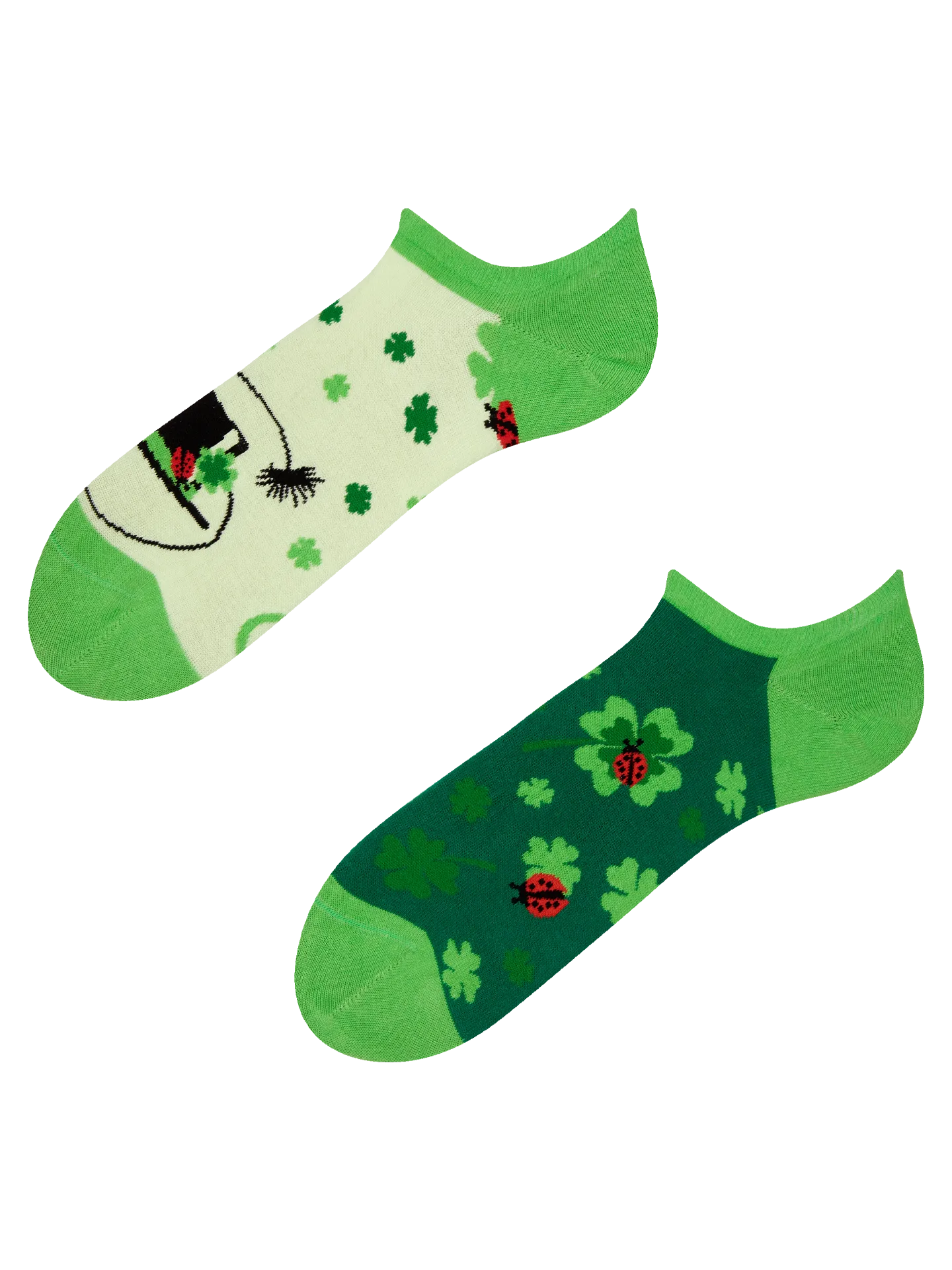 Lustige Sneakersocken Vierblättriger Glücksklee
