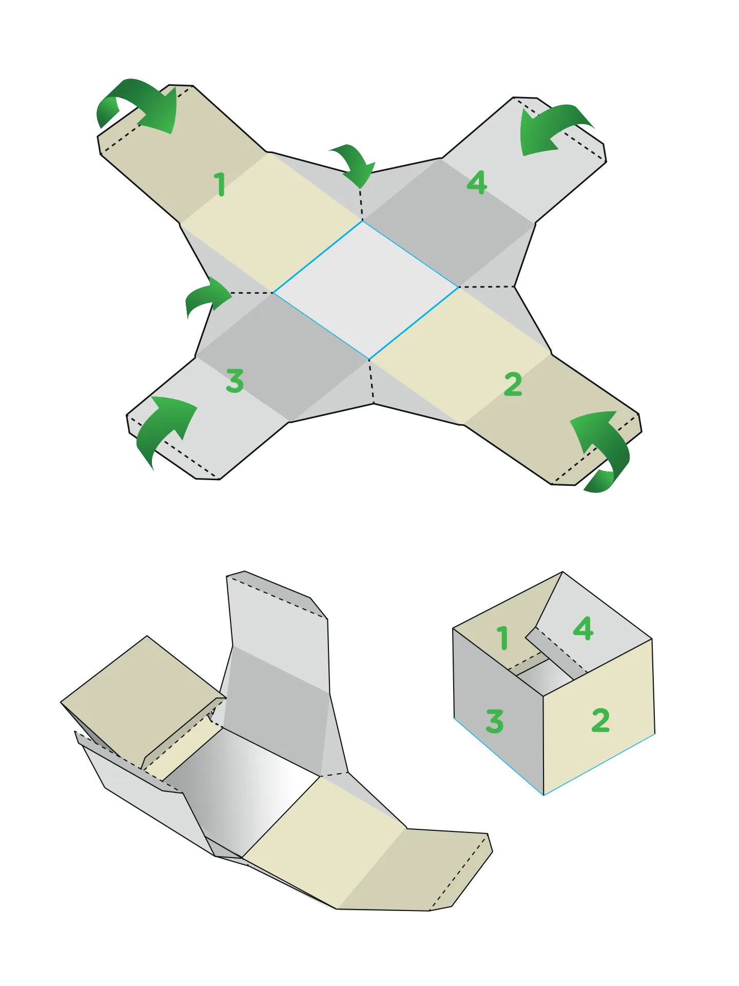 Quadratische Geschenkbox Frühlingsblumen - Image 4