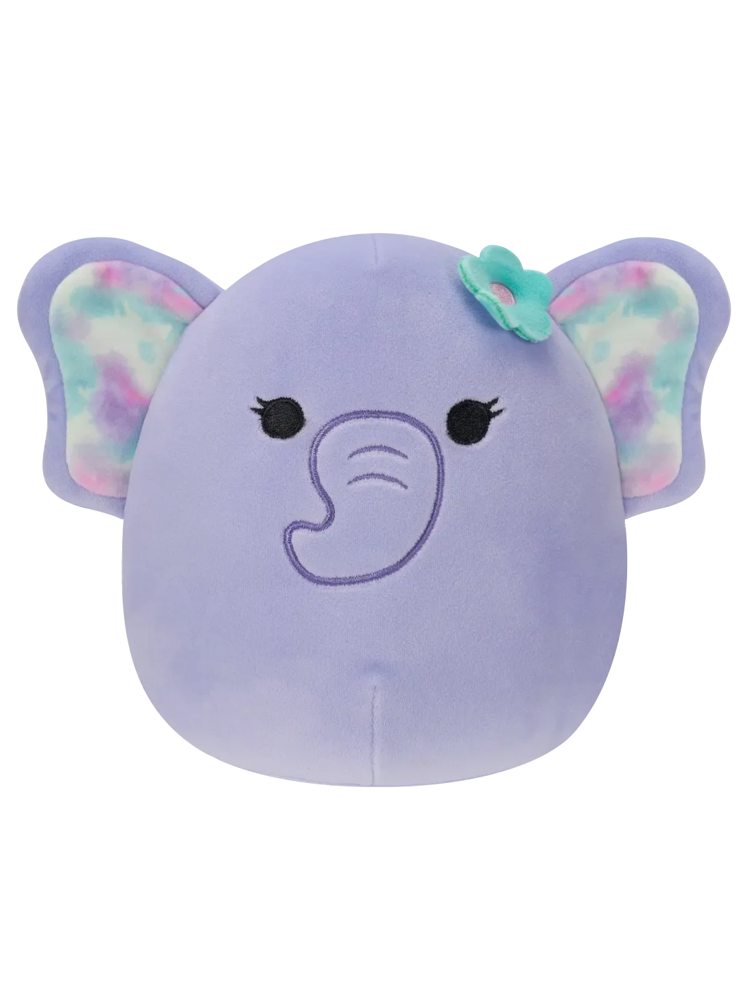 Squishmallows Anjali der lila Elefant mit Blumen-Pin, 20 cm