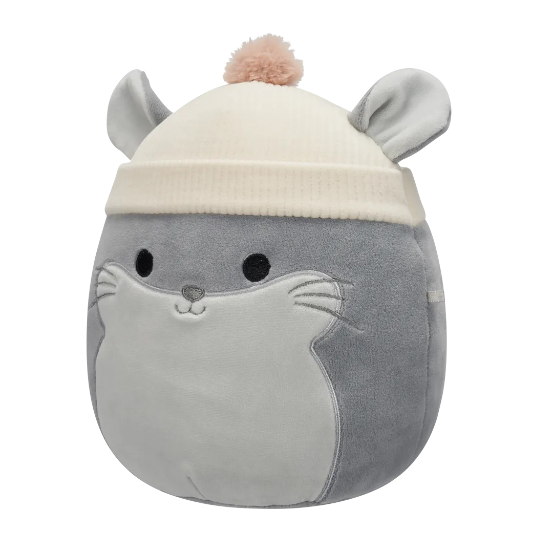 Squishmallows Camilo das graue Chinchilla mit brauner Beanie, 20 cm - Image 2
