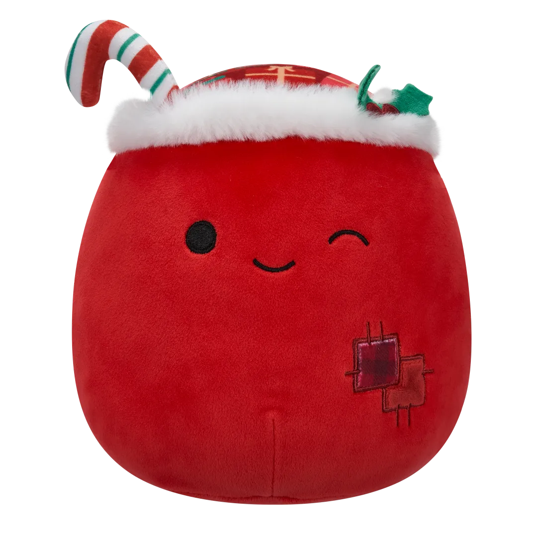 Squishmallows Carrie der zwinkernde Geschenksack mit Patchwork, 20 cm