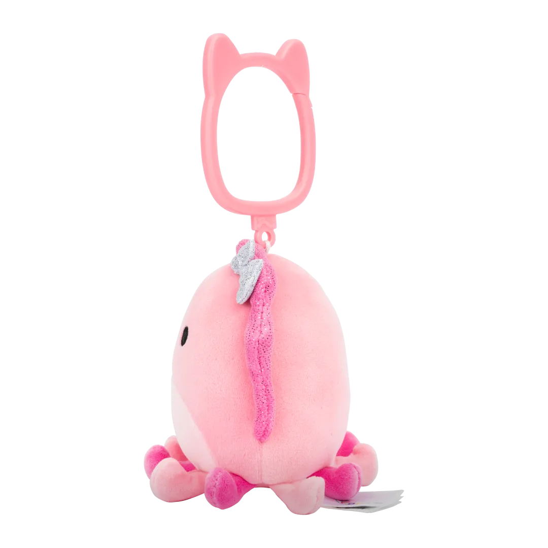 Squishmallows Schlüsselanhänger Auggie der Tintenfisch mit Schleife, 9 cm - Image 3