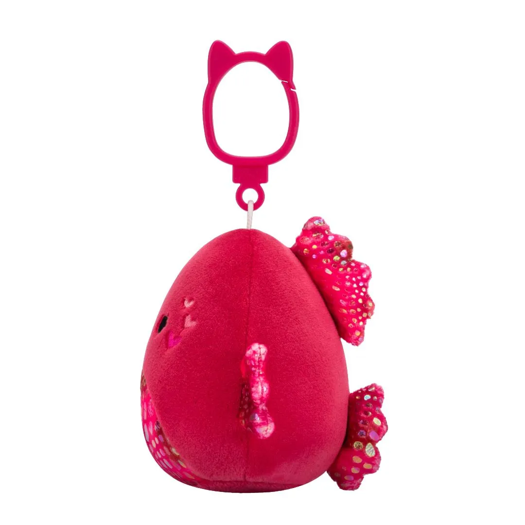Squishmallows Clip-On Barella der himbeerfarbene Betta-Fisch, 9 cm - Image 2