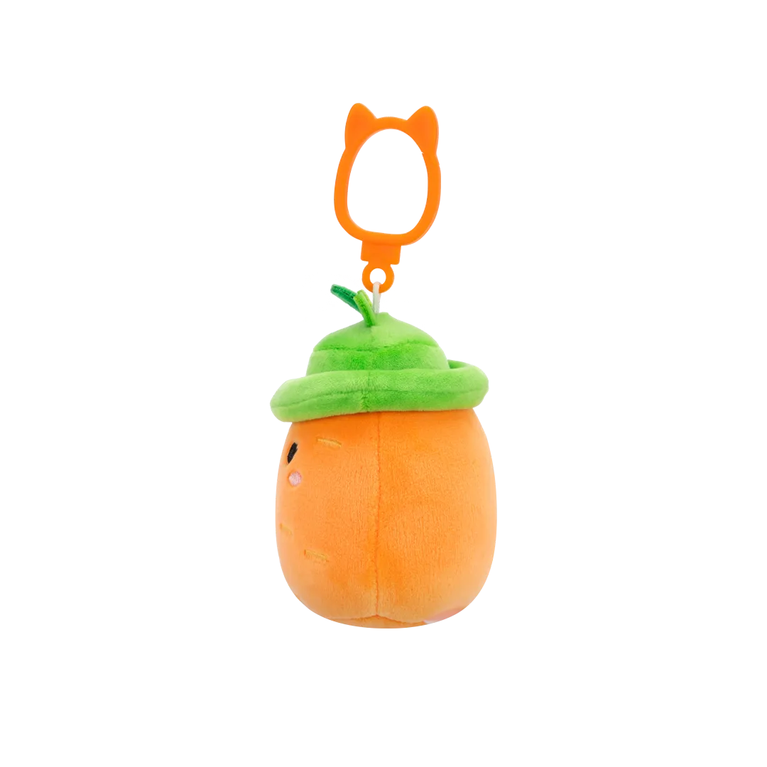 Squishmallows Clip-On Caroleena die orangefarbene Karotte mit Eimerhut, 9 cm - Image 2