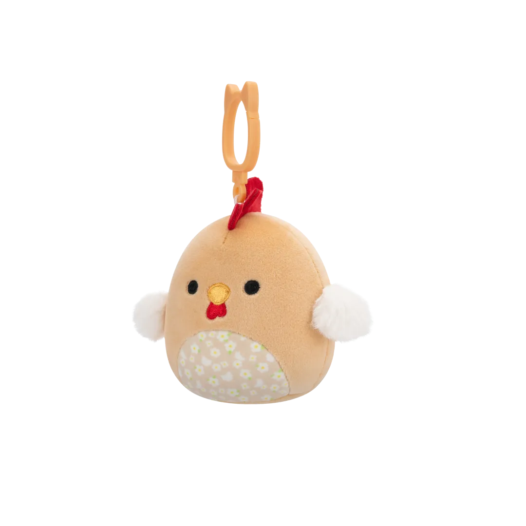 Squishmallows Clip-On Rutie der braune Hahn mit Blumenbauch, 9 cm - Image 2