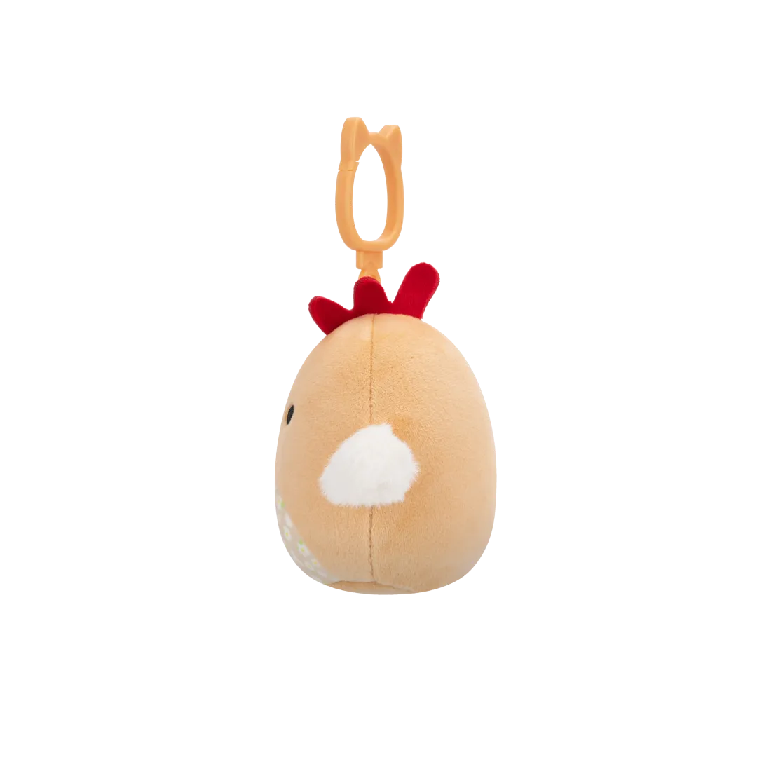 Squishmallows Clip-On Rutie der braune Hahn mit Blumenbauch, 9 cm - Image 4