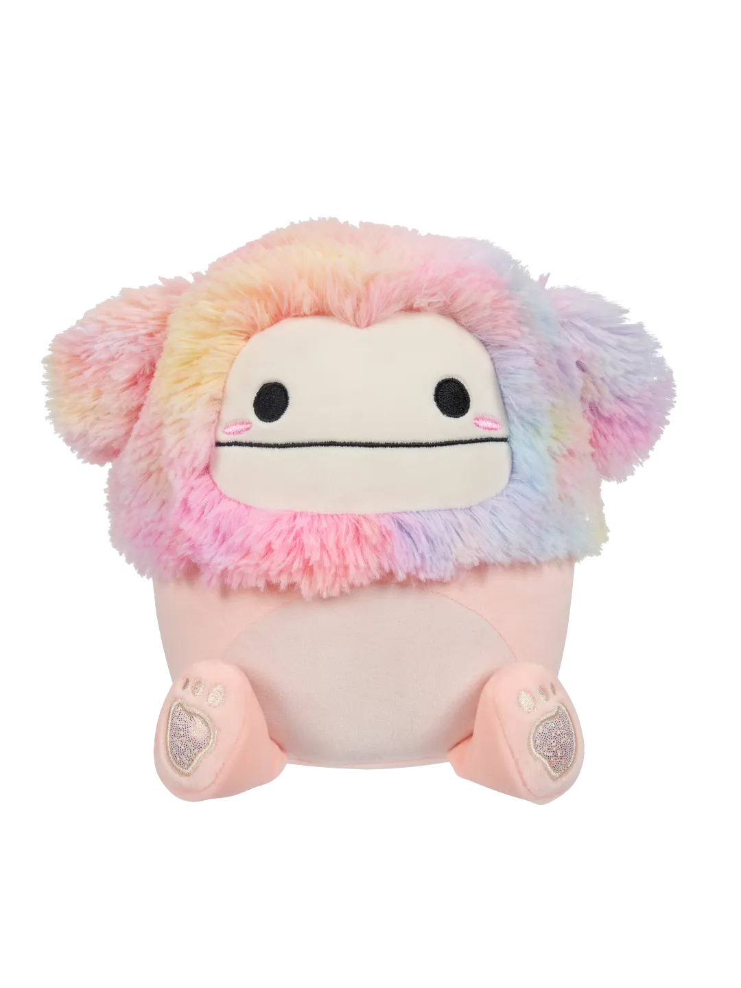 Squishmallows Diane der Pfirsich-Bigfoot mit Regenbogenhaar, 20 cm