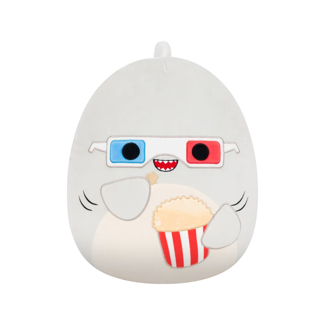 Squishmallows Gordon der graue Hai mit Popcorn, 35 cm