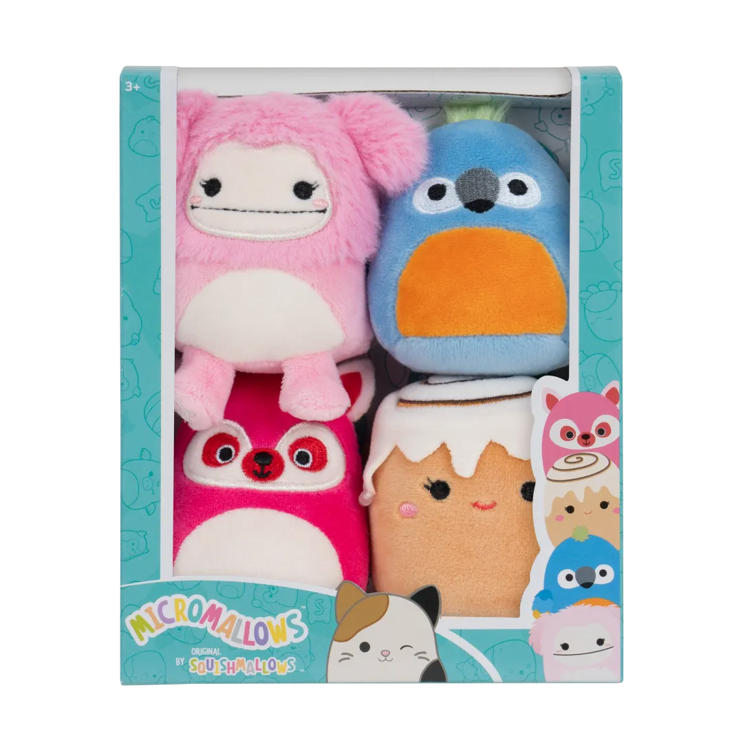 Squishmallows Micromallows 4er-Pack – Chanel, Brina, Lucia, Tenise