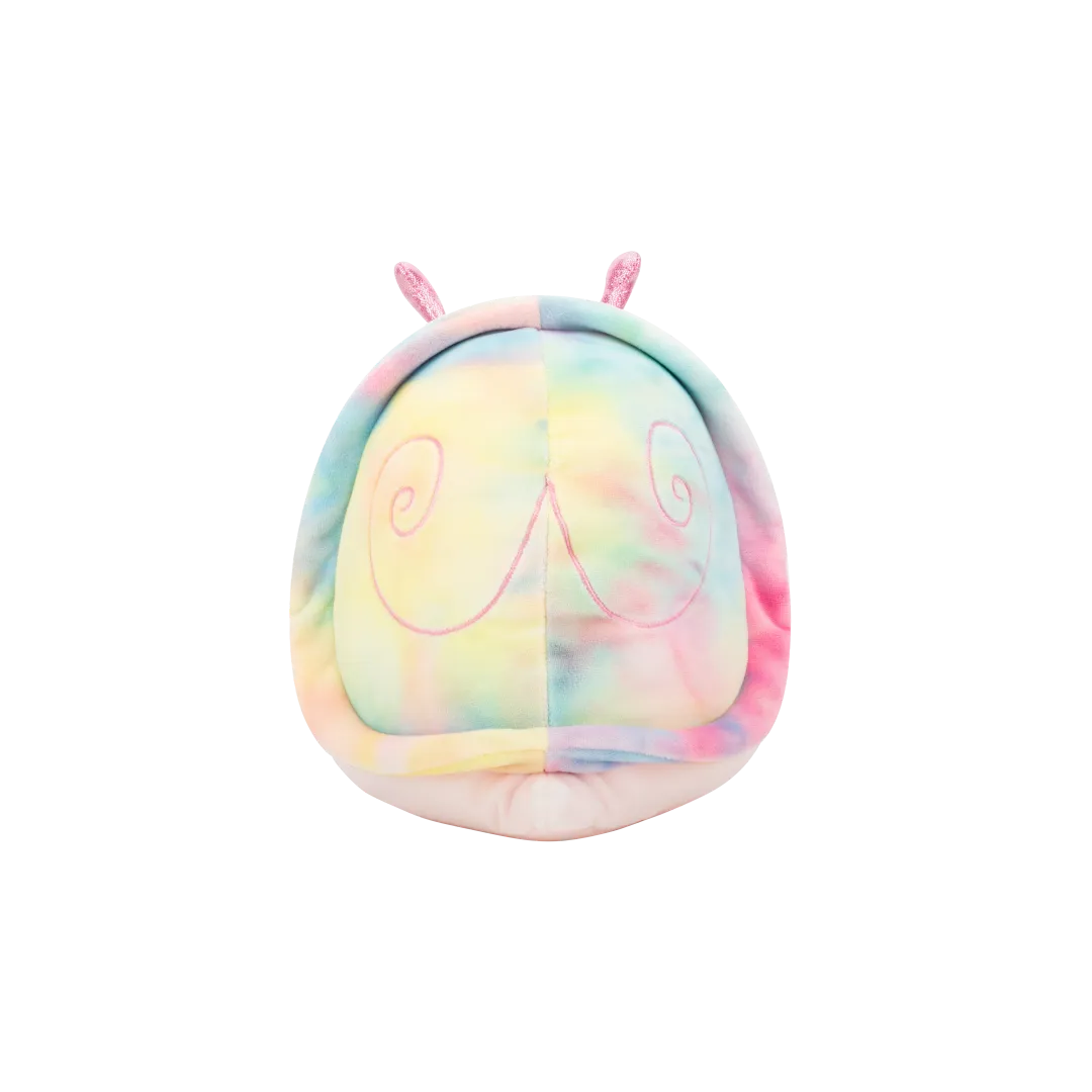 Squishmallows Silvina die rosa Schnecke mit Regenbogenmuschel und Blütenkrone, 20 cm - Image 2