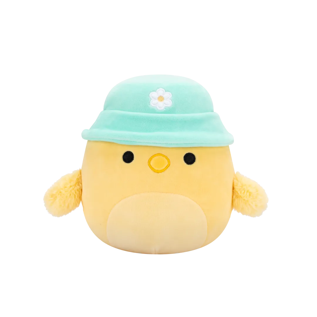 Squishmallows Triston das gelbe Küken mit mintfarbenem Eimerhut, 20 cm