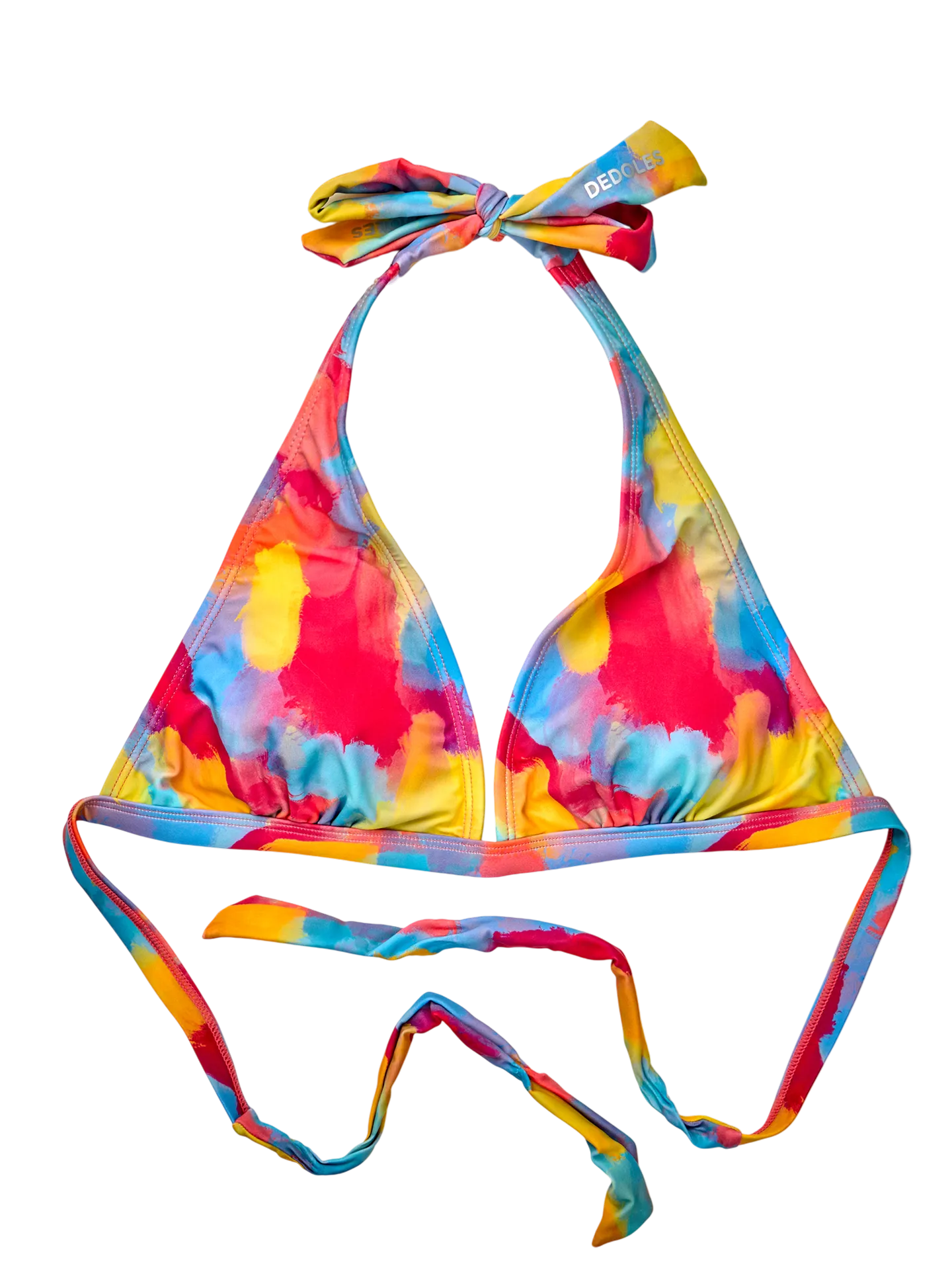 Lustiger Bikinioberteil in Triangelform Bunte abstrakte Kunst