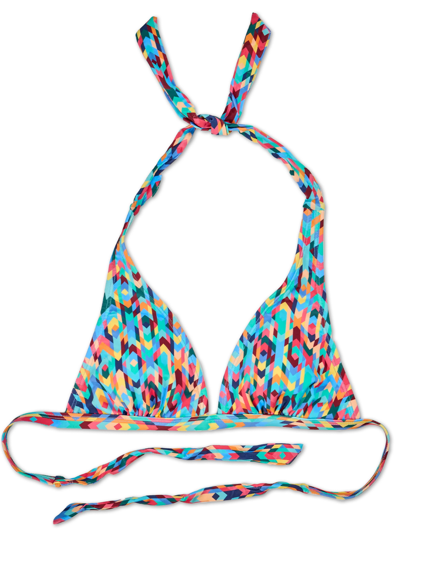 Lustiger Bikinioberteil in Triangelform Buntes Mosaik