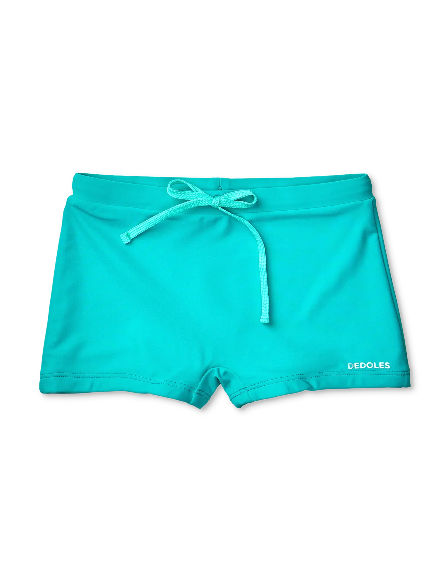 Türkisfarbene elastische Badeshorts für Kinder
