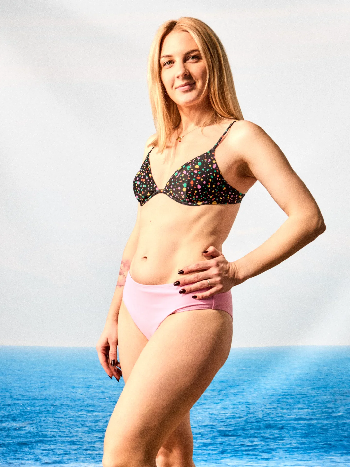 Bügel-Bikinioberteil Bunte Tropfen - Image 3