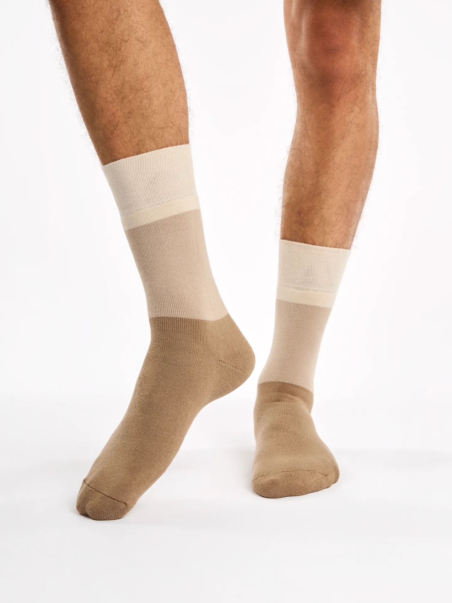 Warme Socken Beige Dreifarbig - Image 2