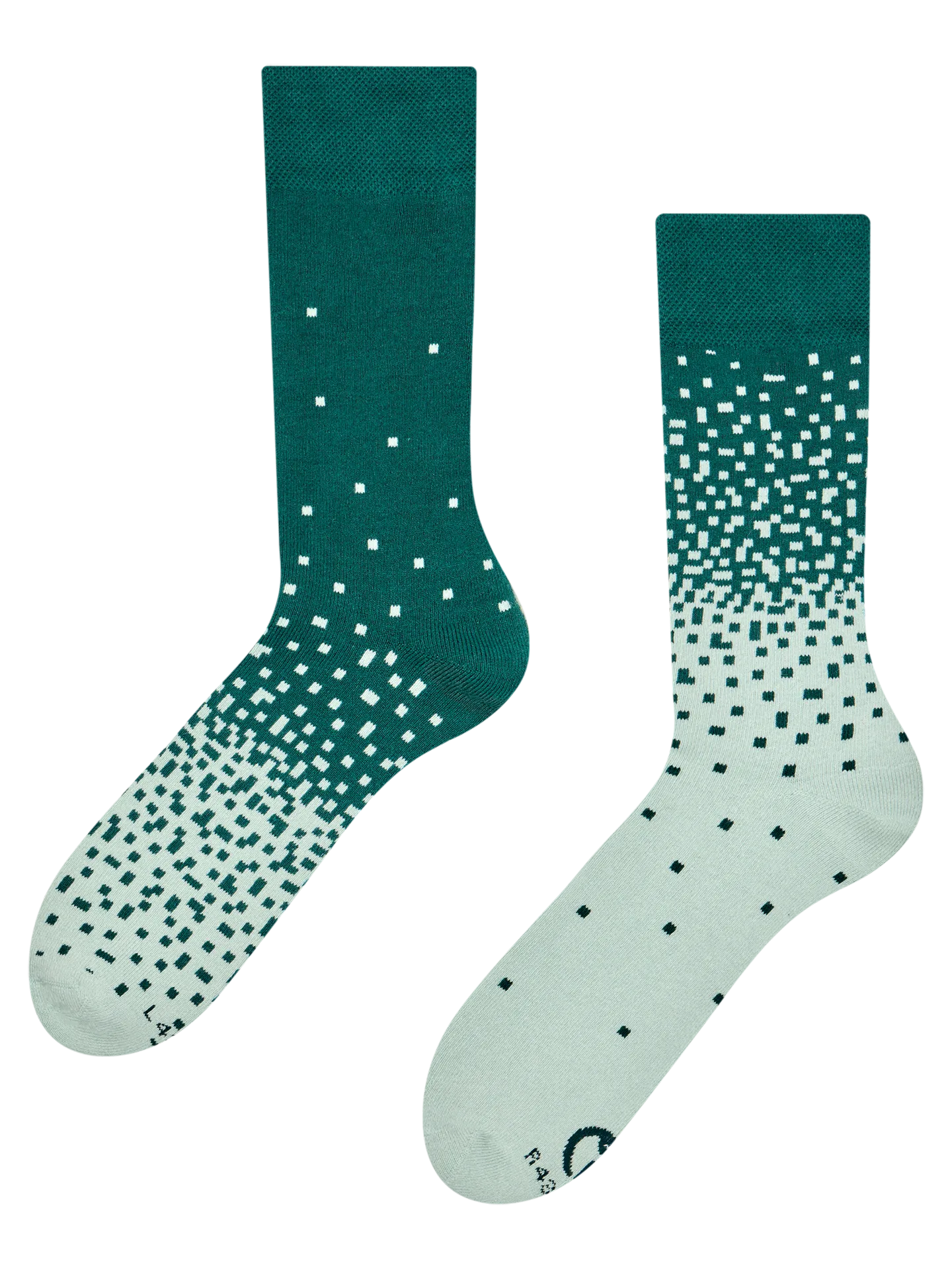 Warme Socken Dunkel- und Hellgrün