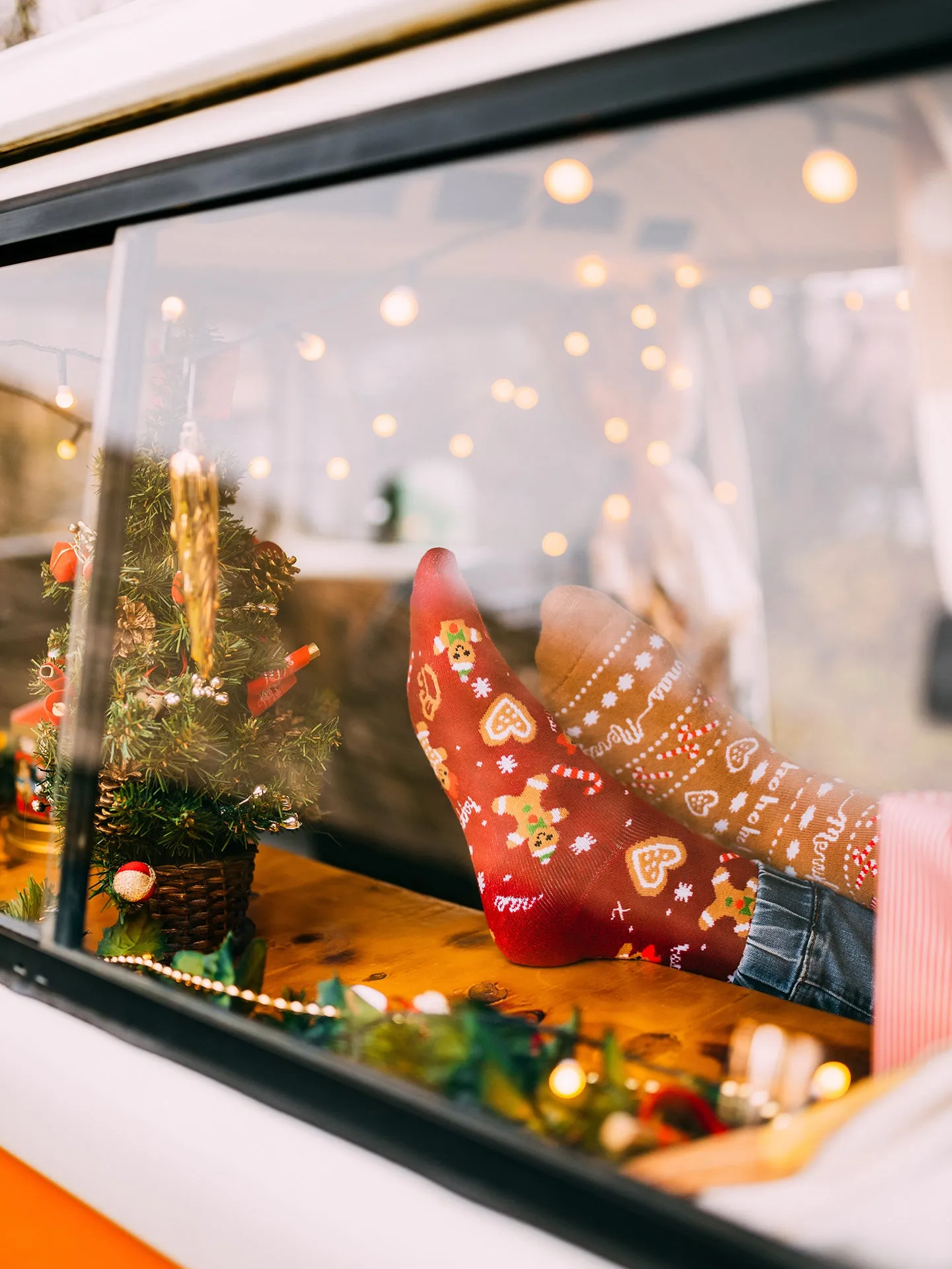 Lustige warme Socken Lebkuchen-Welt - Image 4