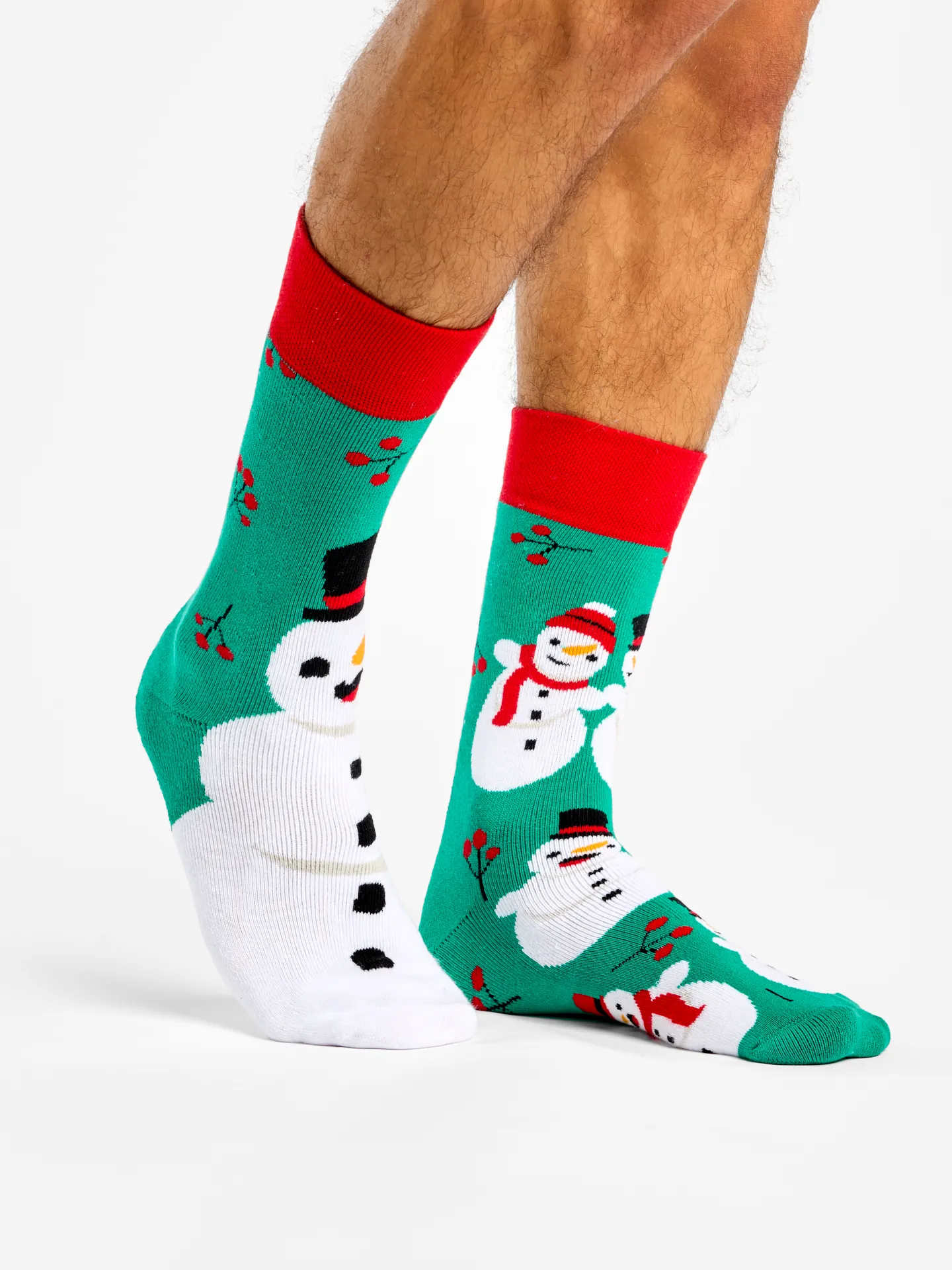 Lustige warme Socken Herr und Frau Schneemann - Image 3