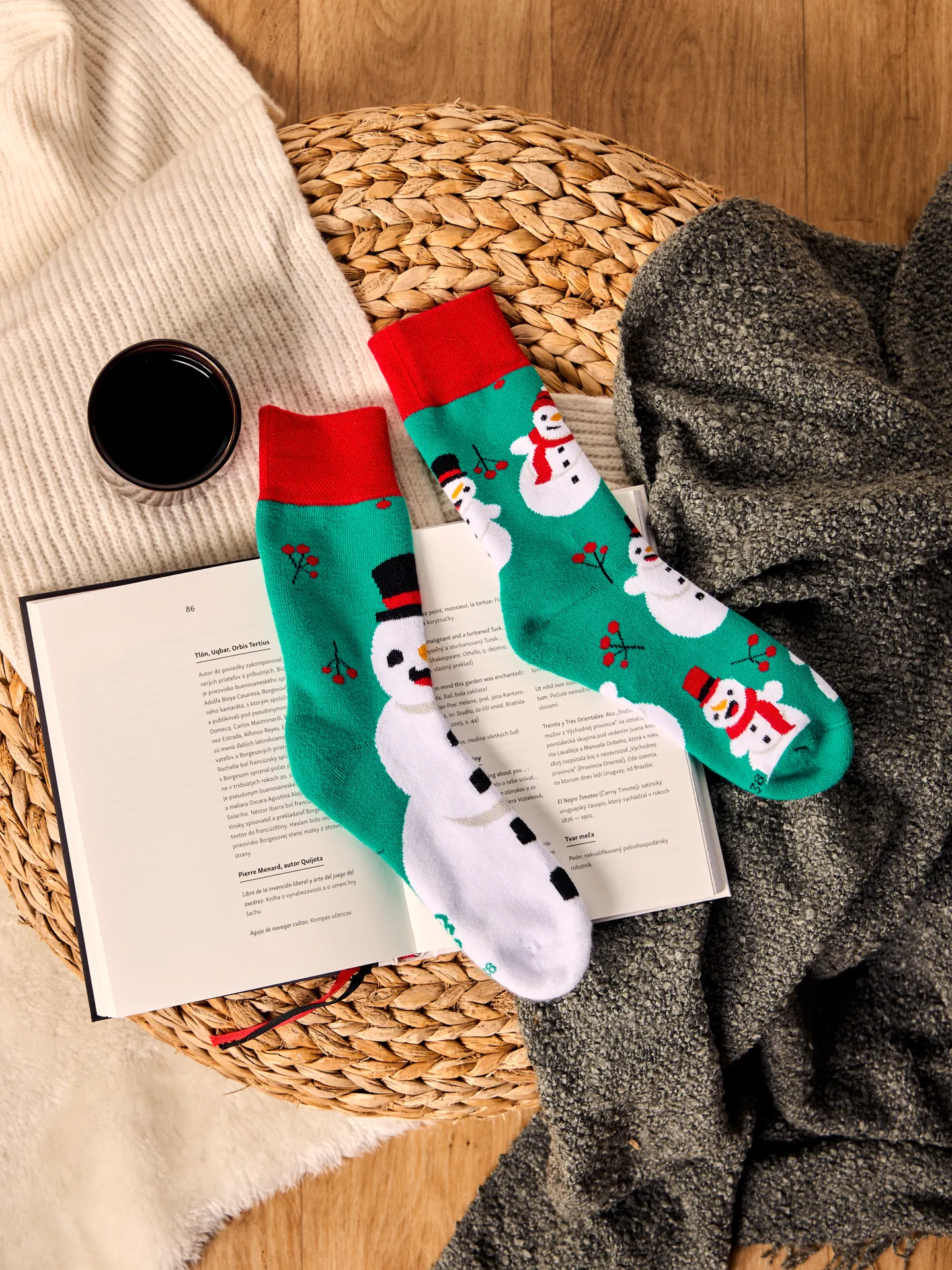 Lustige warme Socken Herr und Frau Schneemann - Image 5
