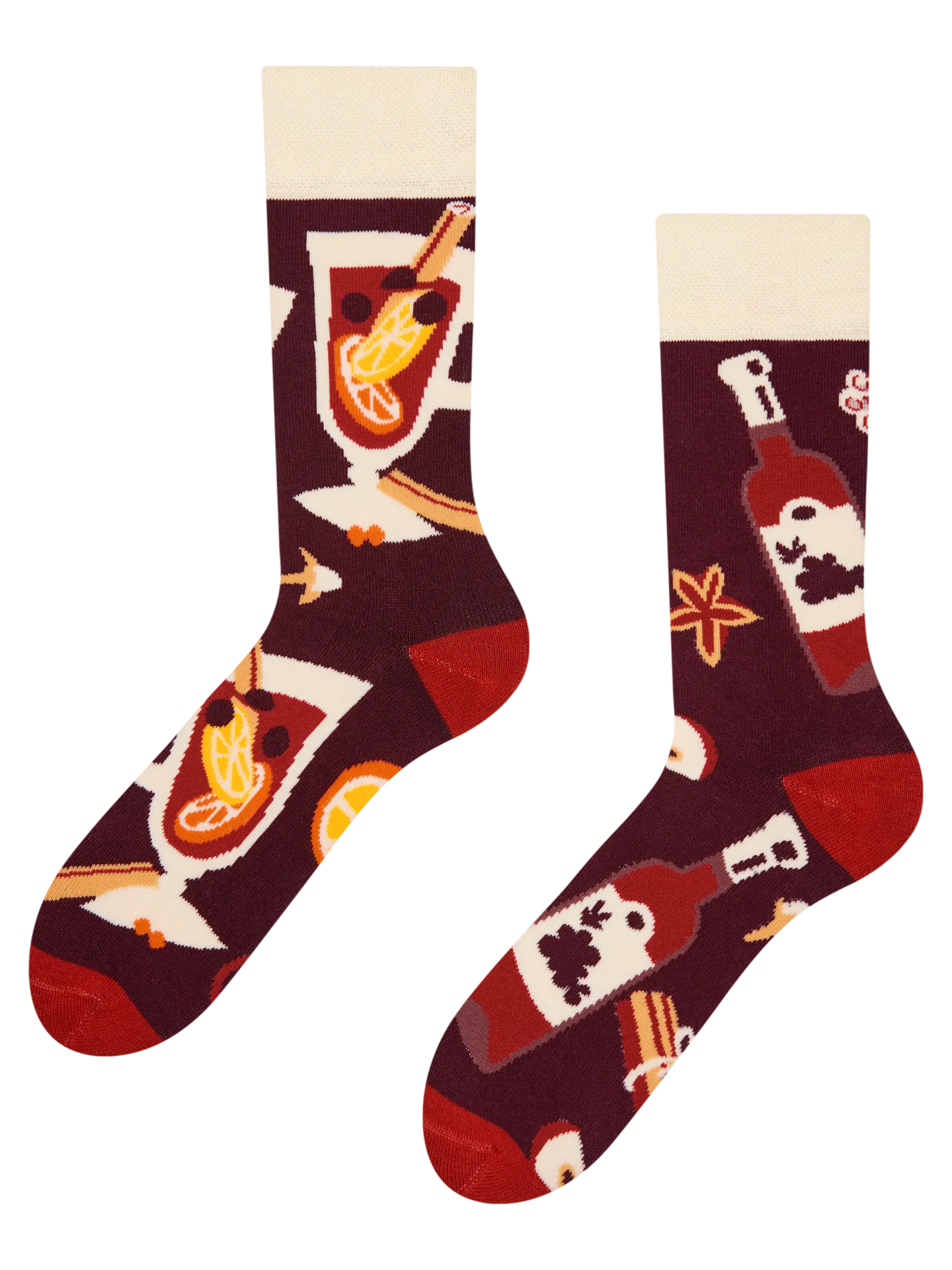 Lustige warme Socken Glühwein