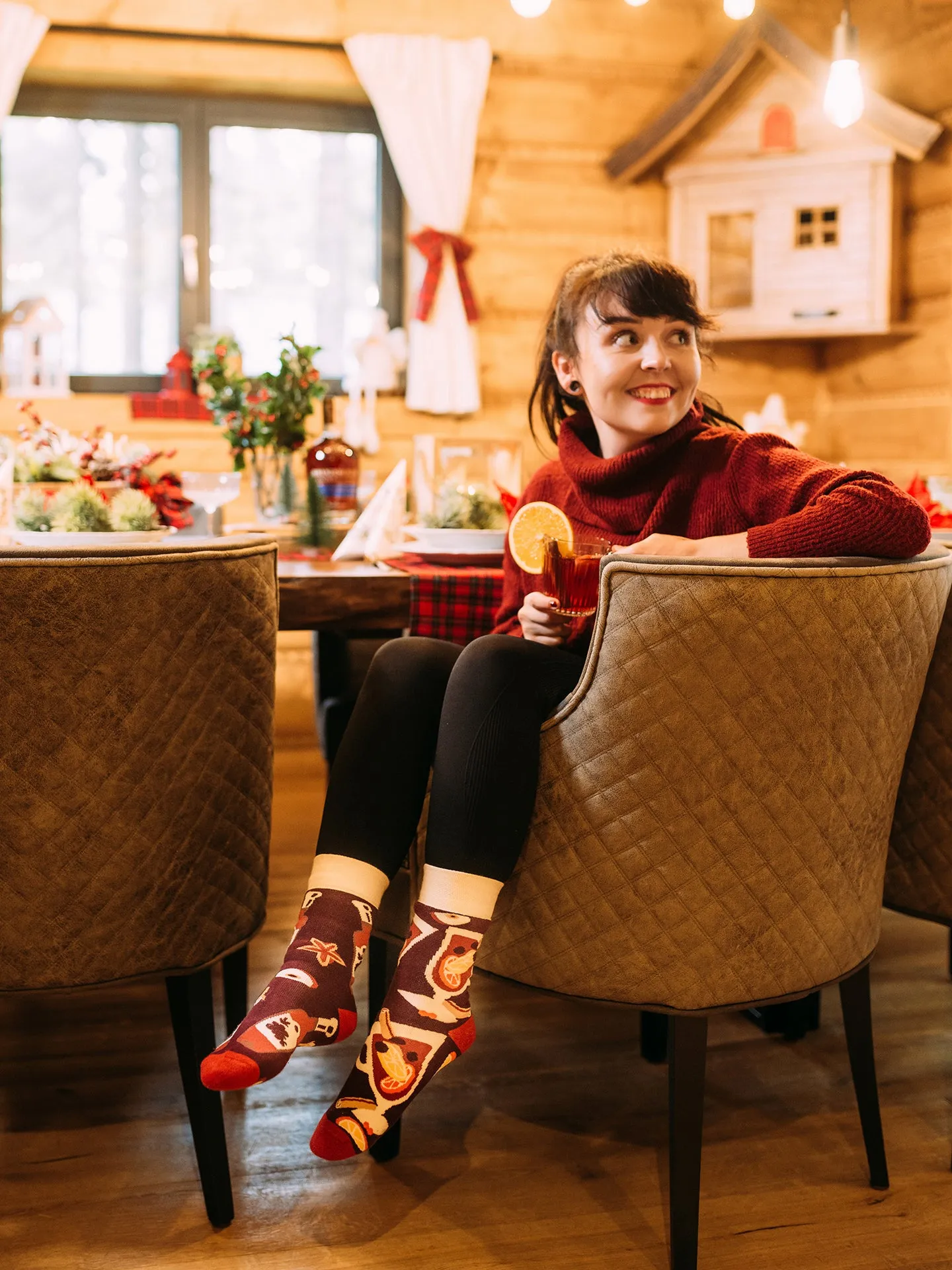 Lustige warme Socken Glühwein - Image 2