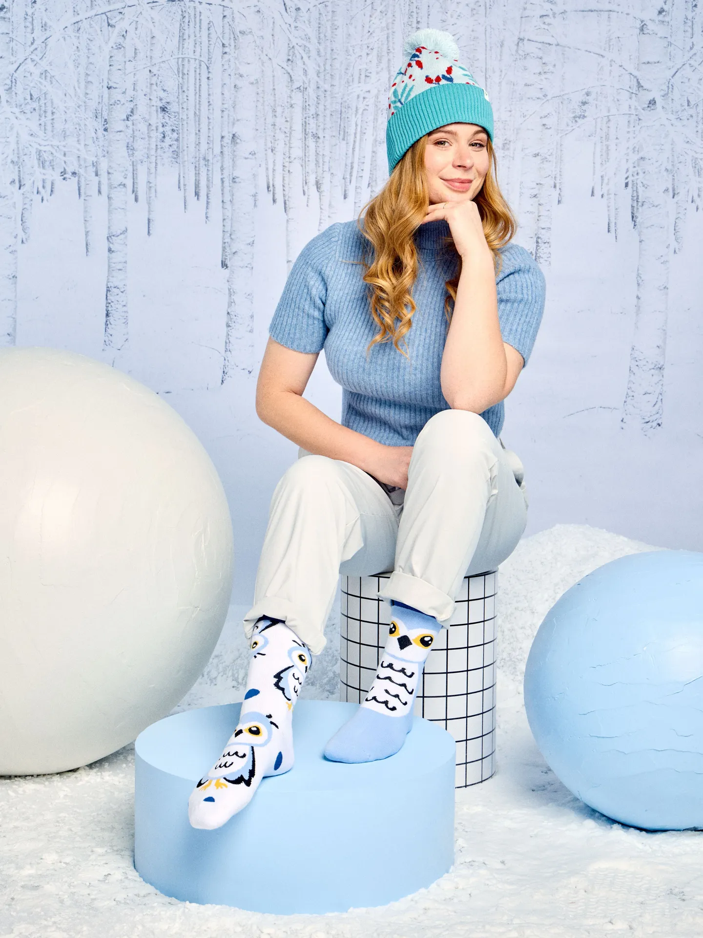 Lustige warme Socken Schneeeule - Image 5