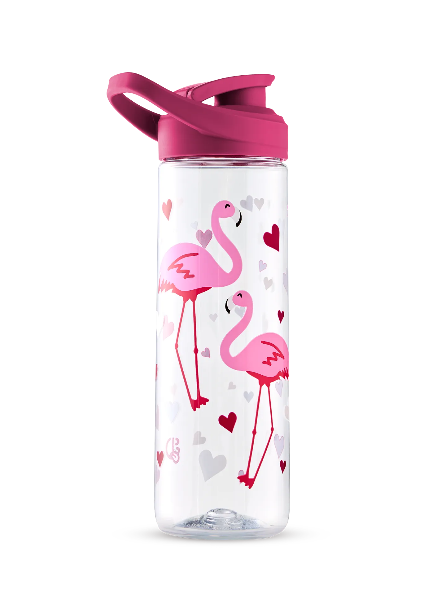 Lustige Wasserflasche Flamingos und Herzen 700 ml