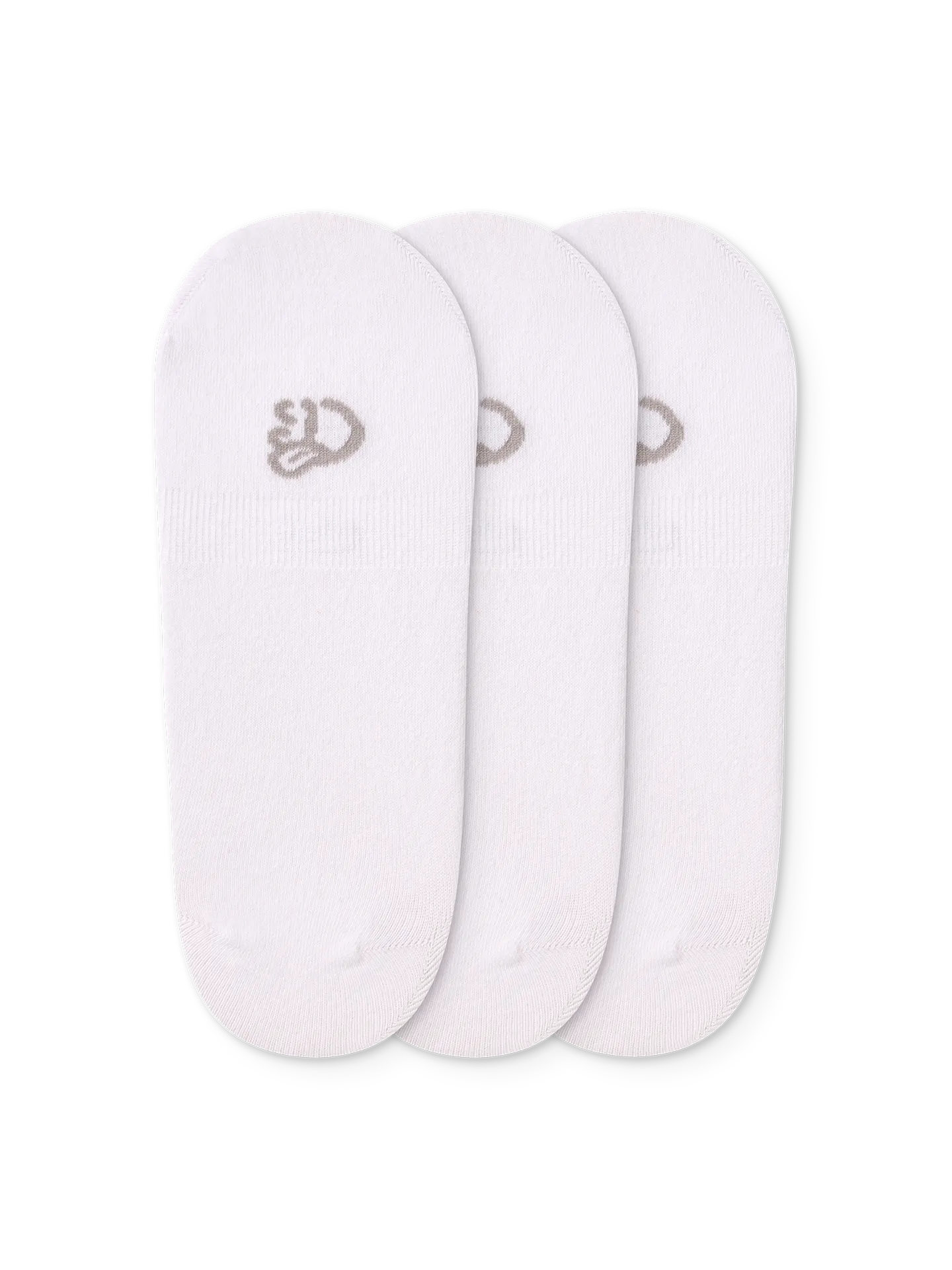 3er-Pack No-Show-Socken aus Baumwolle Weiß Klassisch - Image 2