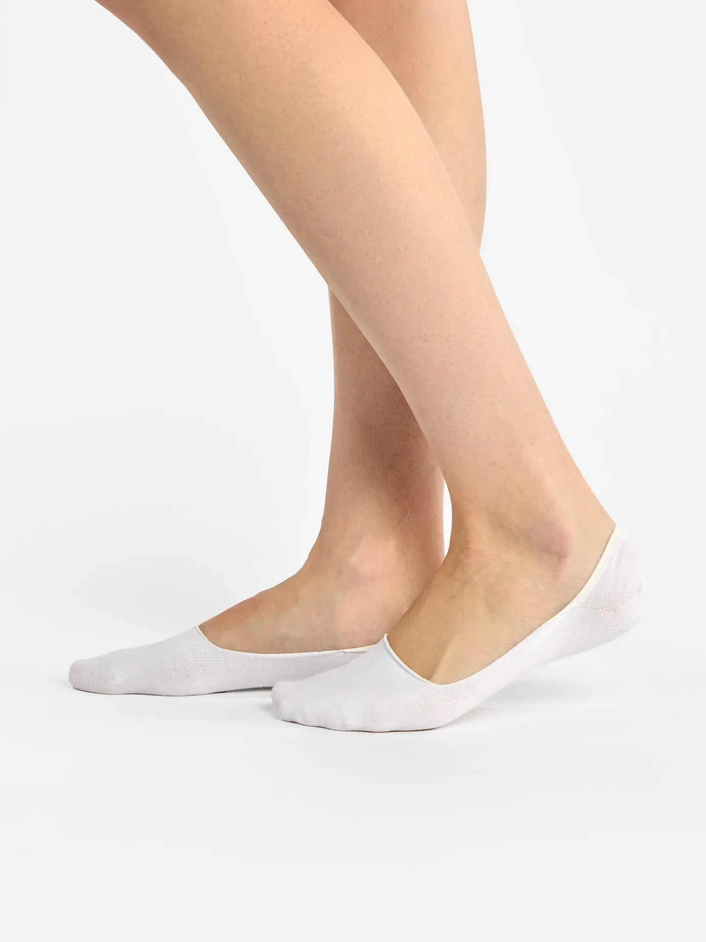 3er-Pack No-Show-Socken aus Baumwolle Weiß Klassisch - Image 4