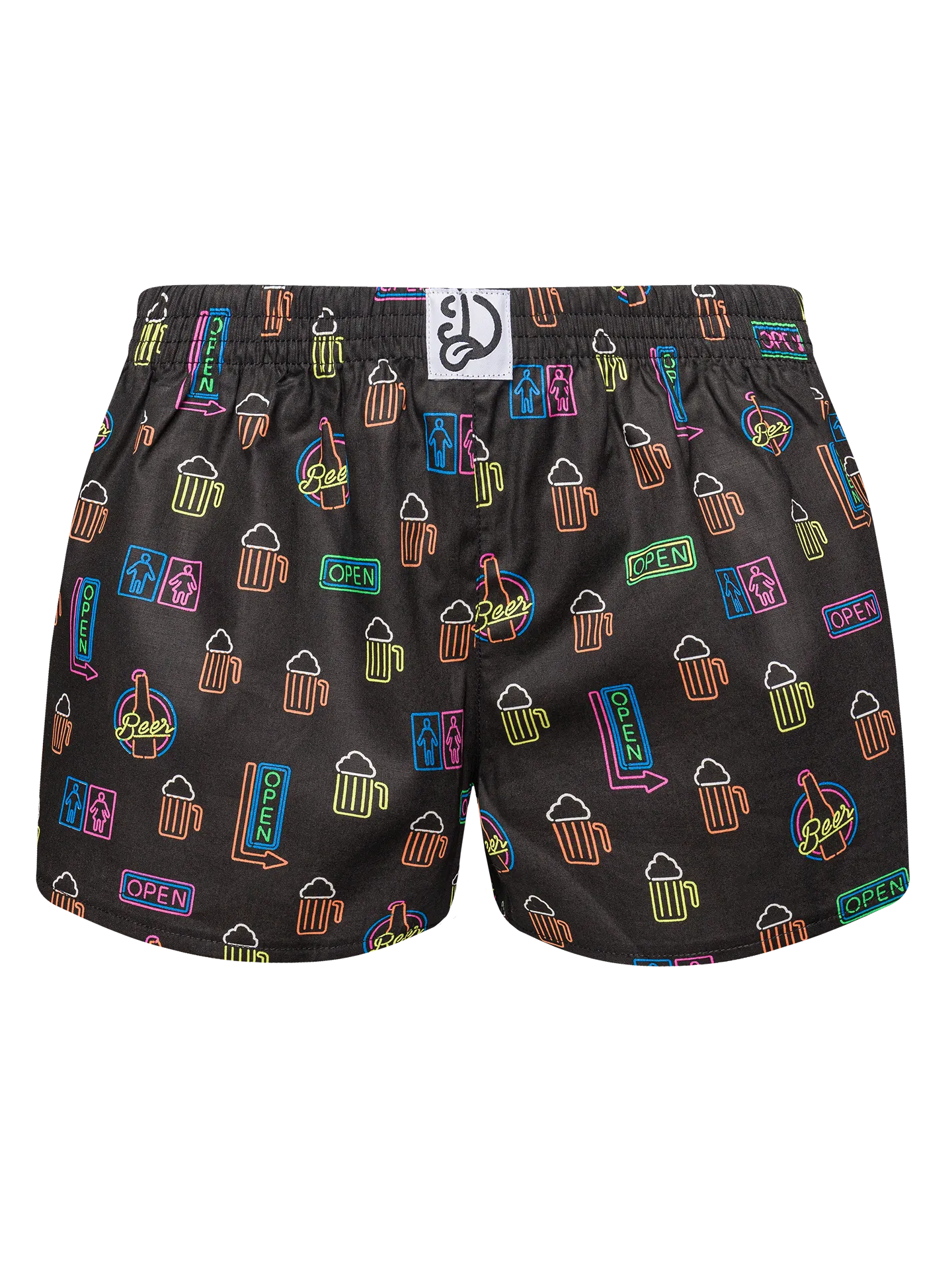 Lustige Damenshorts Neon-Bier