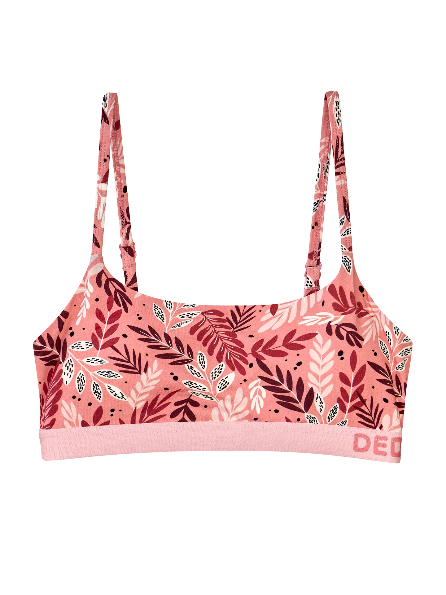 Modal-Damenbralette Rosa Blätter