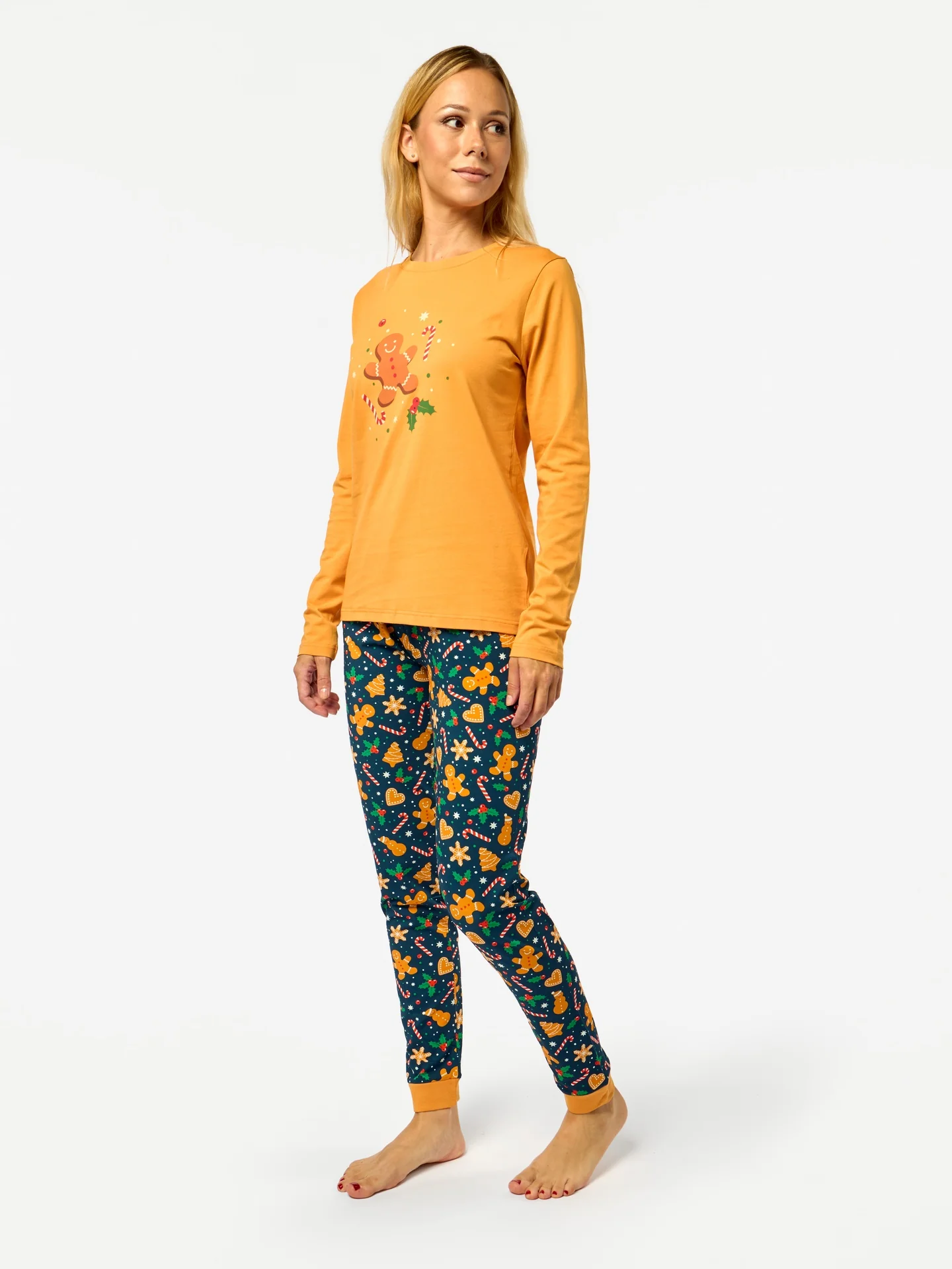 Lustiger Pyjama für Frauen Lebkuchen & Süßigkeiten - Image 4