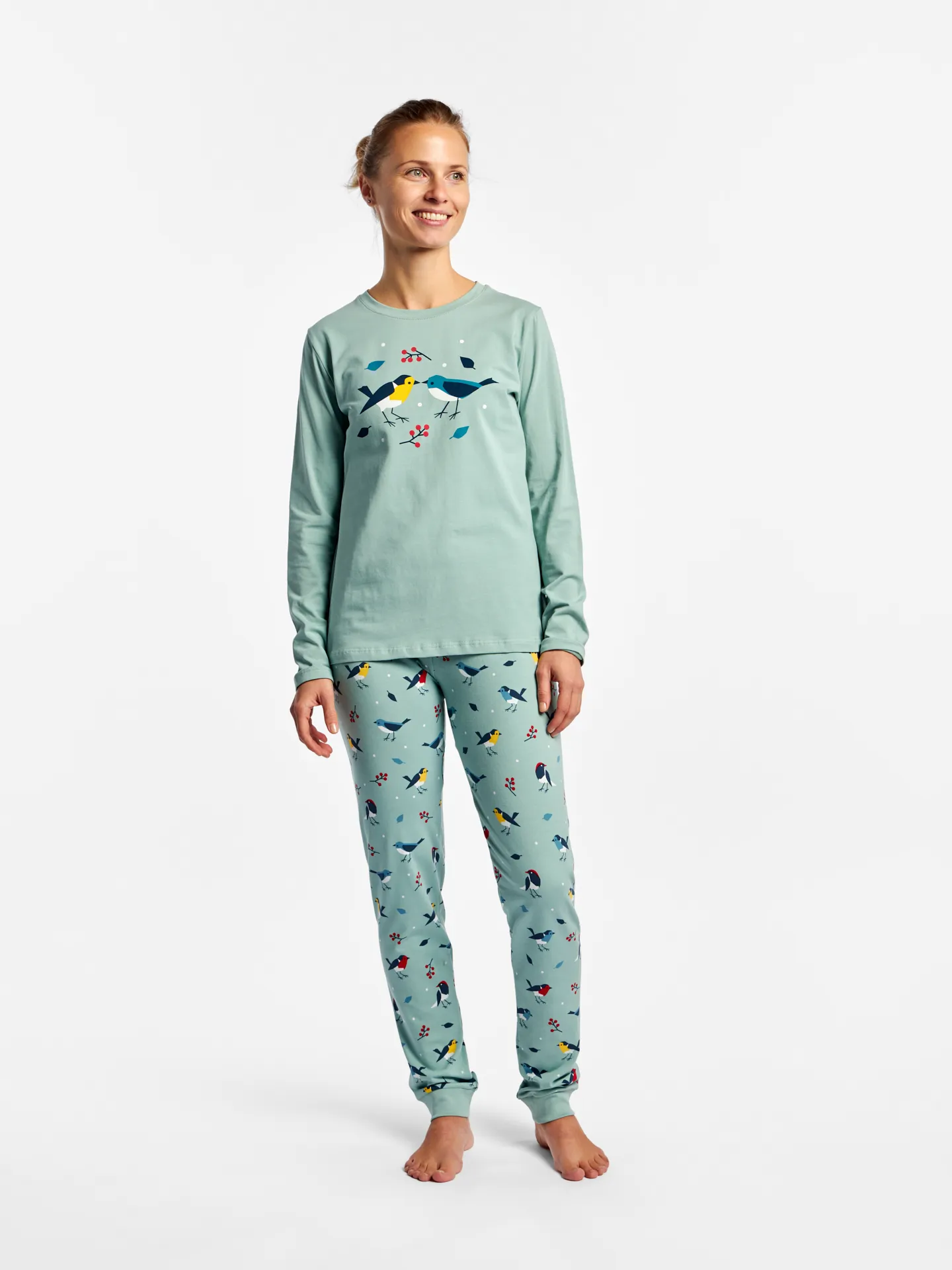 Lustiger Pyjama für Frauen Singende Vögel - Image 3